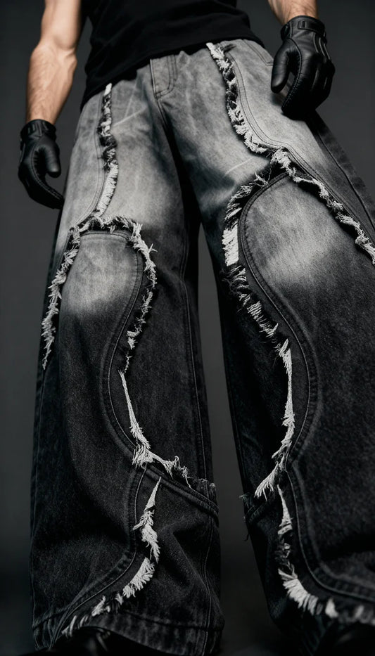 MIDNIGHT FADE DISTRESSED DENIM Pants