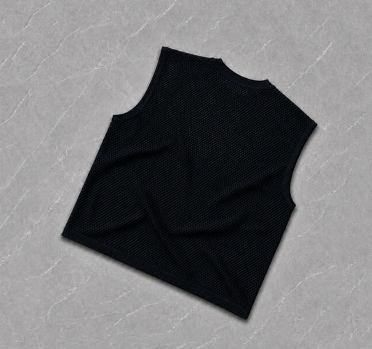 Black Mesh Tank Top VEST