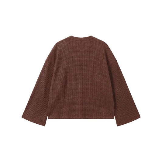 Coffee Waffle Henley TEE