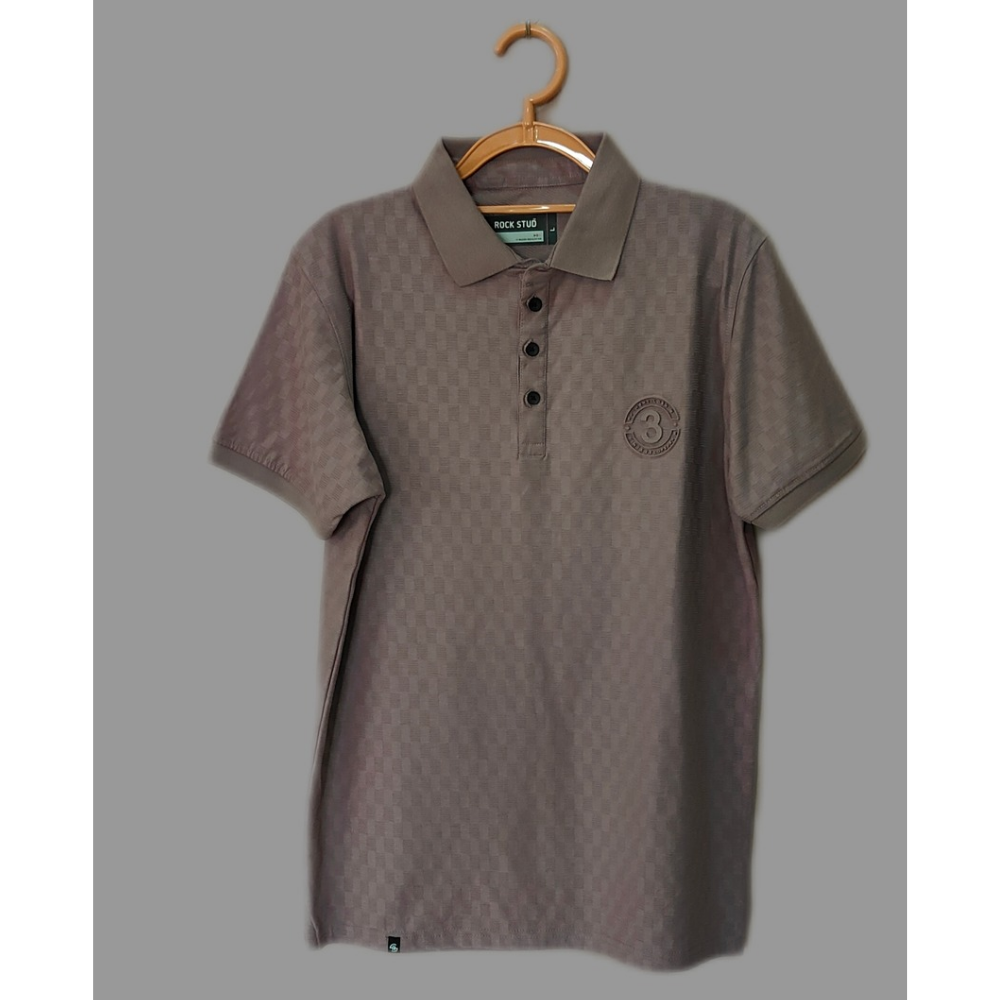 ROCK STUD Classic Textured Polo T-shirt