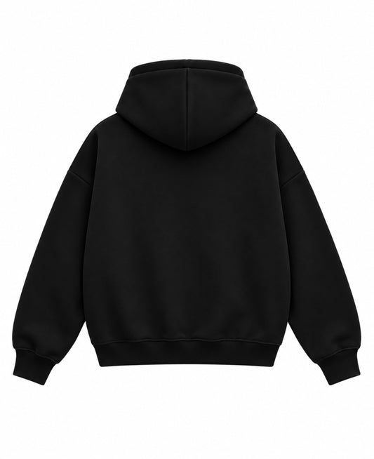 BLACK BASIC HOODIE