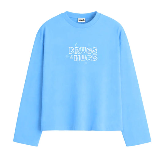 HUGS FULL SLEEVE OVERSIZED TEE