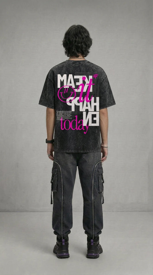 Made it Happen Acid Wash TEE