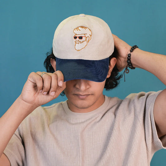 WS X Beige & Blue Cap