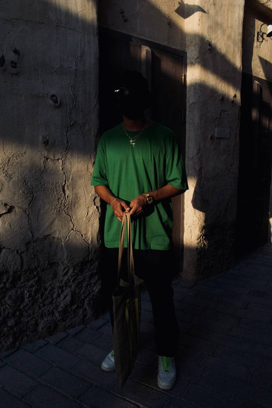 Relaxed Fit Green TEE