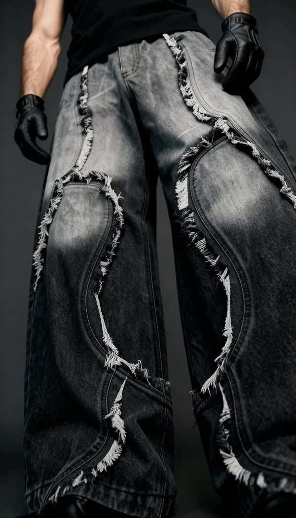 MIDNIGHT FADE DISTRESSED DENIM Pants