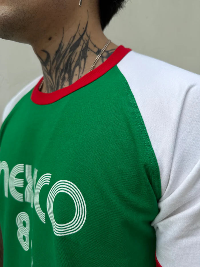 MEXICO VINTAGE CROPPED RINGER TEE