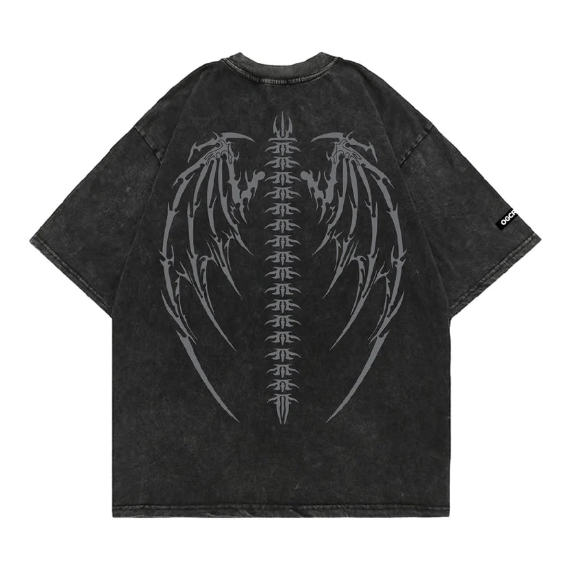 ACID WASH WINGS TEE