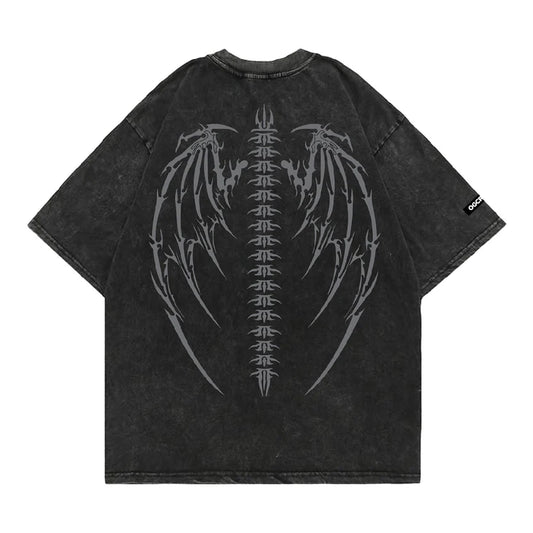 ACID WASH WINGS TEE