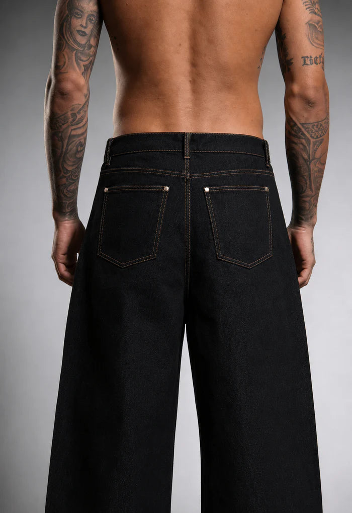 OBSIDIAN BLACK RAW DENIM Pants