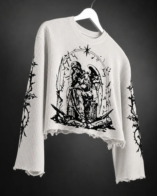 CELESTIAL GUARDIAN WAFFLE TEE (White)