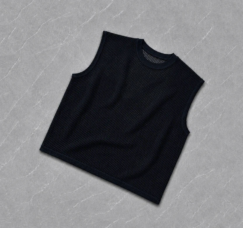 Black Mesh Tank Top VEST