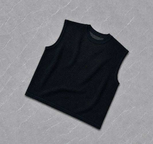 Black Mesh Tank Top VEST