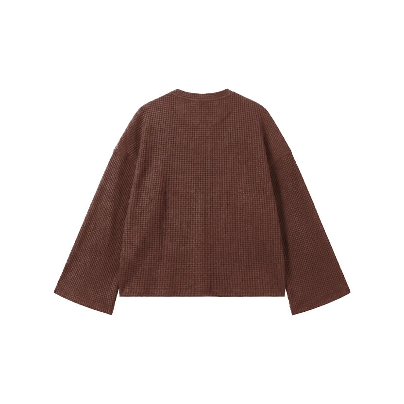Coffee Waffle Henley TEE