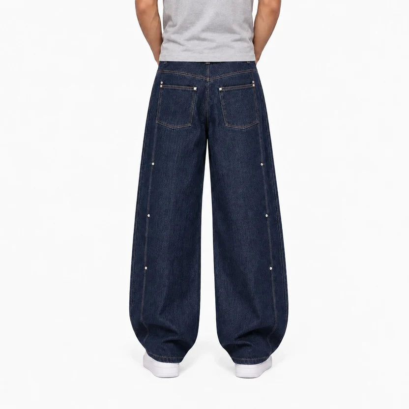 Rivet Baggy Jeans (Pants)