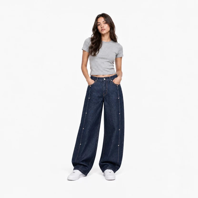 Rivet Baggy Jeans (Pants)