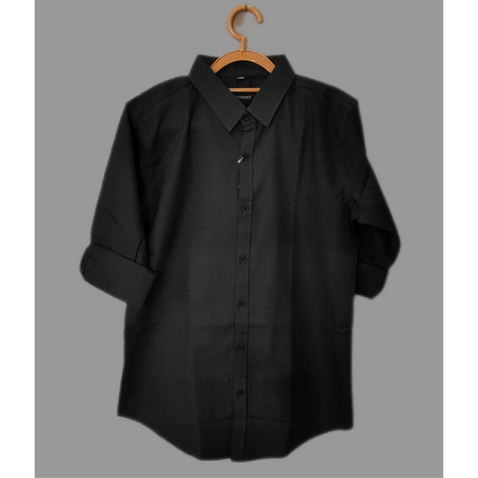 RELOADED Effortless Elegance Black Casual Shirt