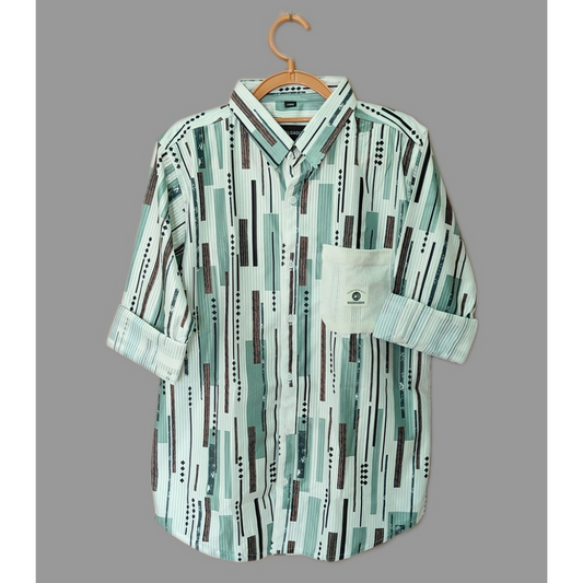 RELOADED Stylish Geometric Printed Casual Shirt