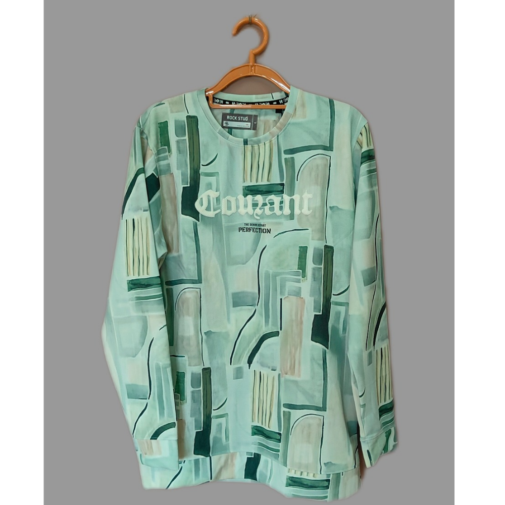 ROCK STUD Abstract Patterned Full sleeves T-Shirt