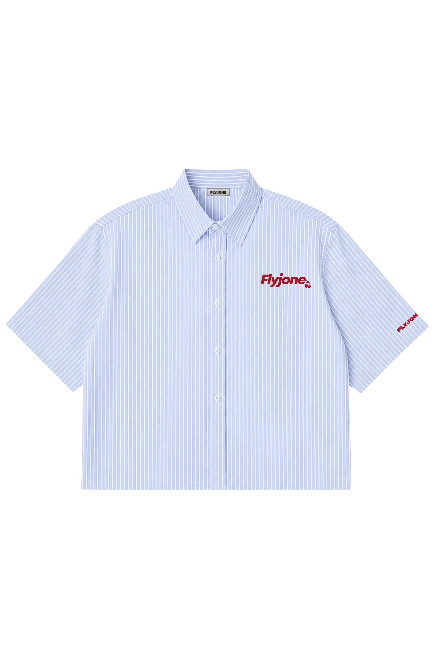 Take Pleasure Seriously Striped Boxy Shirt