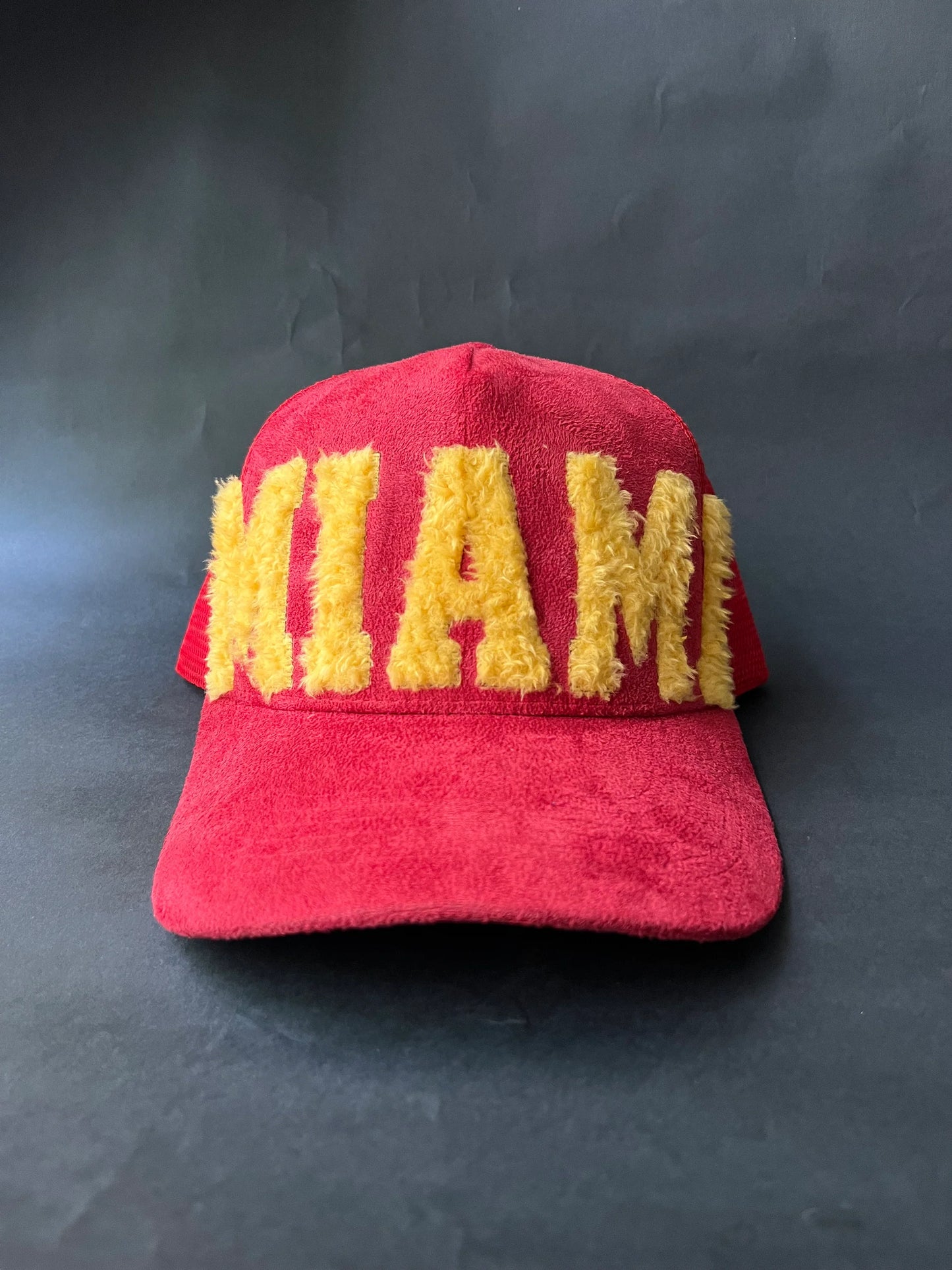 MIAMI - Red Suade Trucker Cap