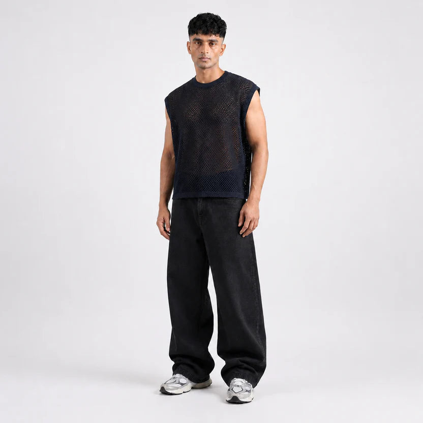 Black Mesh Tank Top VEST