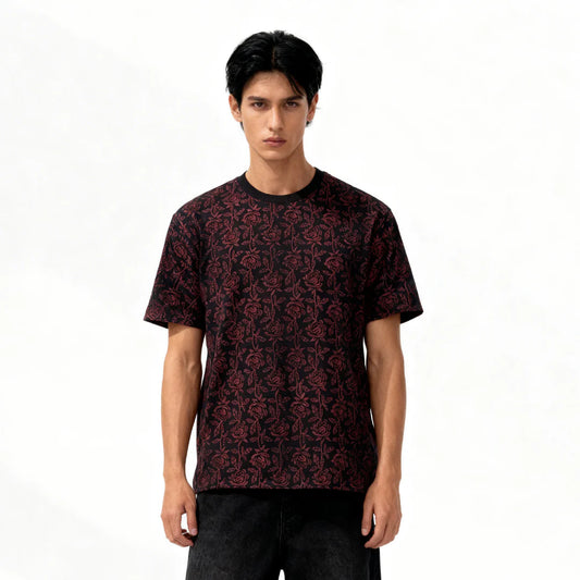 Midnight bloom TEE (Block Printing)