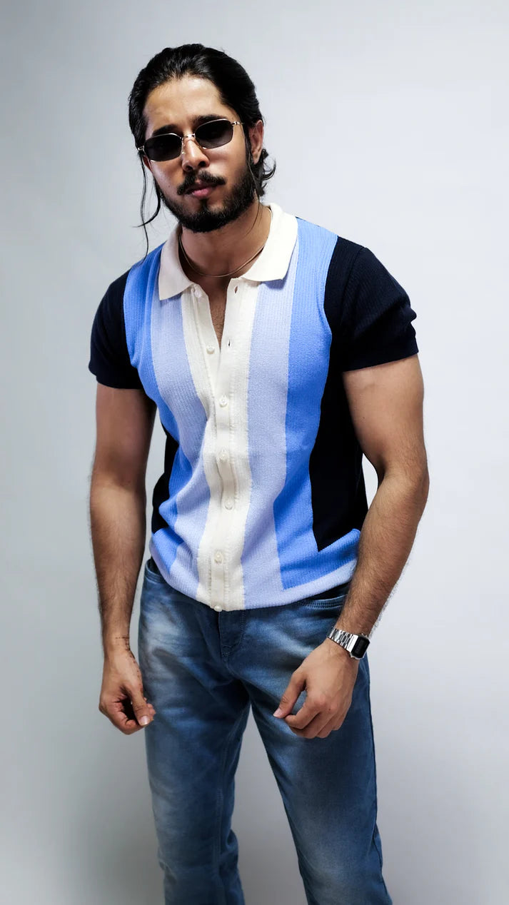 Blue Trio Polo