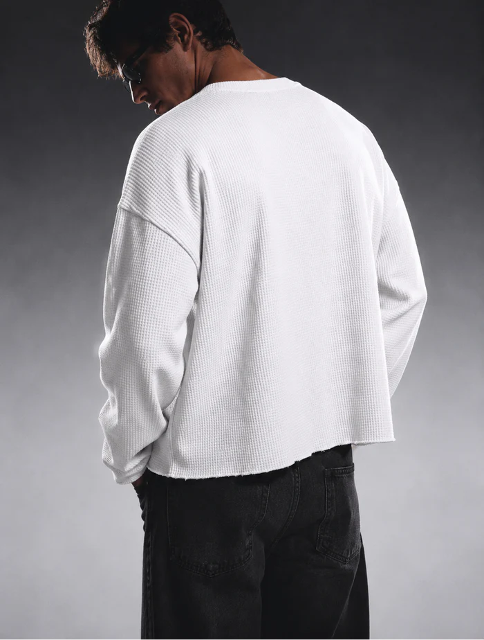 IVORY ESSENTIAL WAFFLE TEE