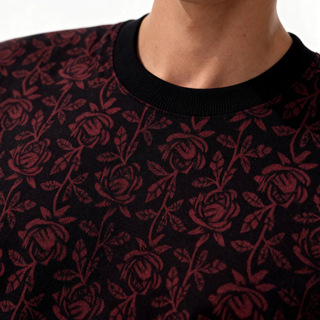 Midnight bloom TEE (Block Printing)