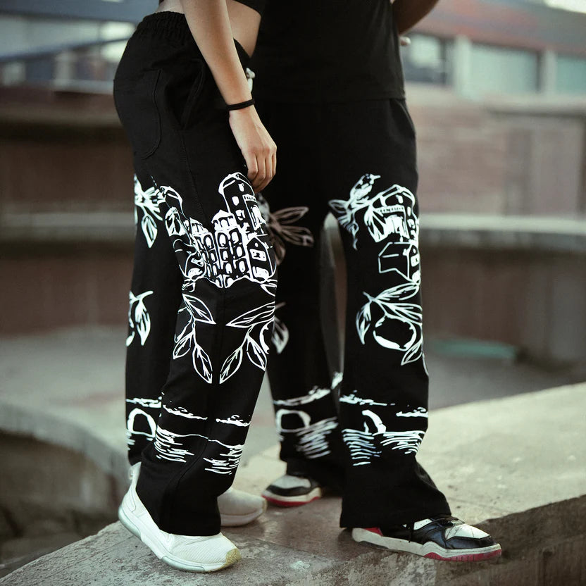 Midnight Sketch Flare Pants