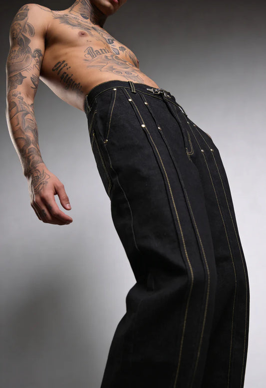 OBSIDIAN BLACK RAW DENIM Pants