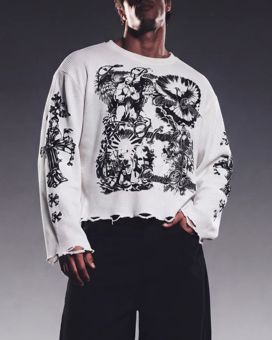 BORN DIVINE WAFFLE TEE