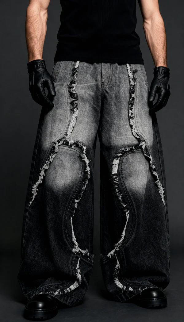 MIDNIGHT FADE DISTRESSED DENIM Pants