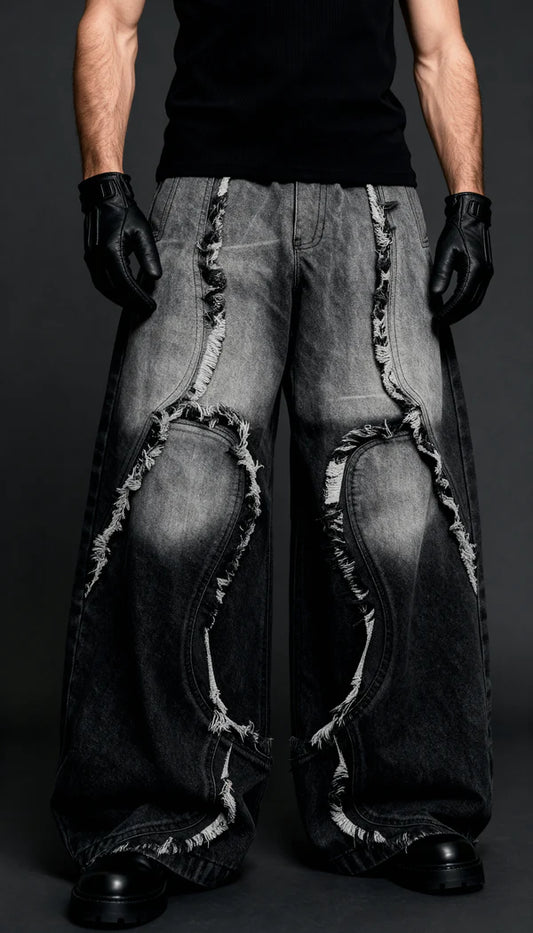 MIDNIGHT FADE DISTRESSED DENIM Pants
