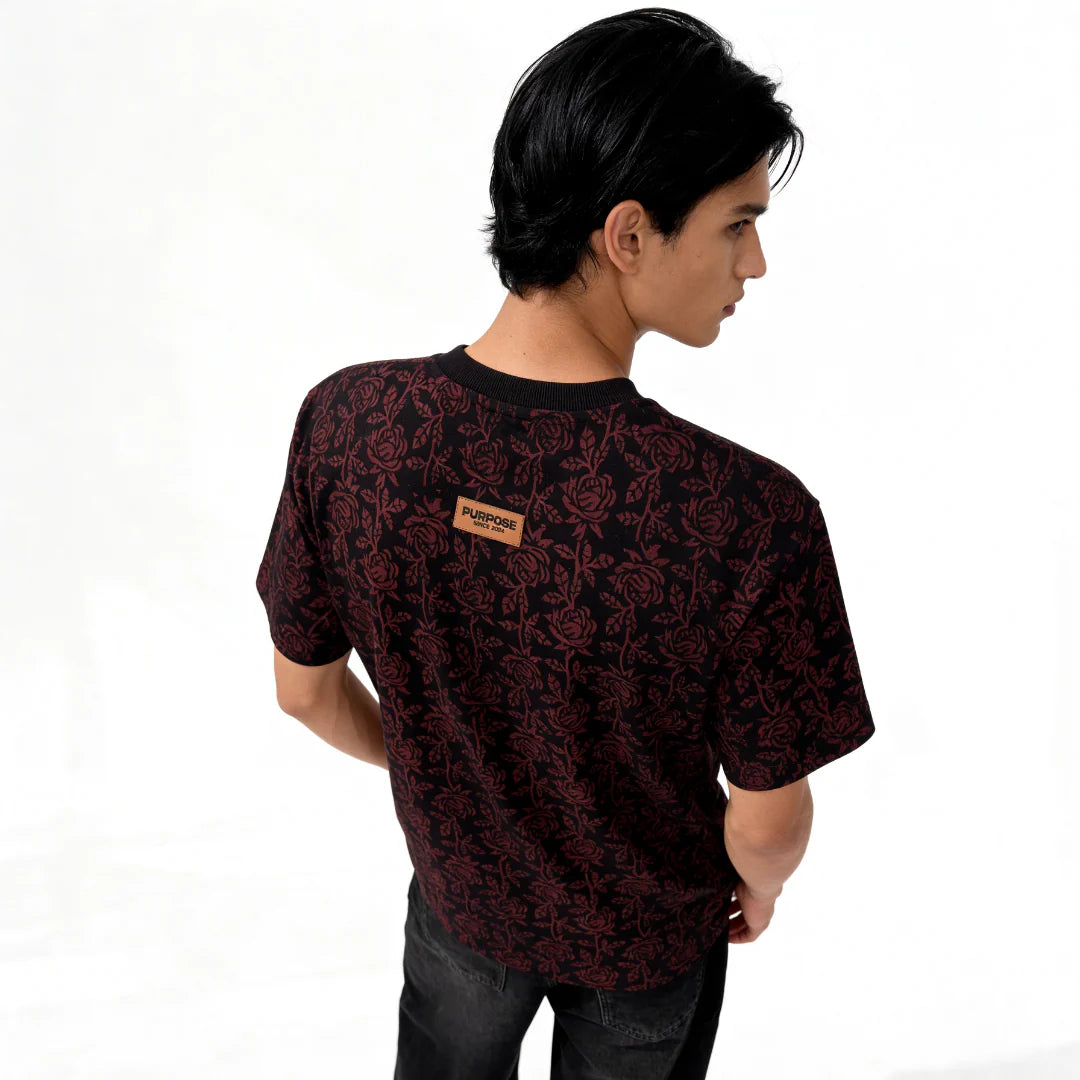Midnight bloom TEE (Block Printing)