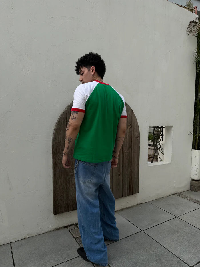 MEXICO VINTAGE CROPPED RINGER TEE