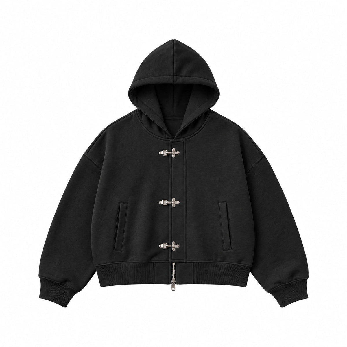 Frost Clasp Hoodie Black