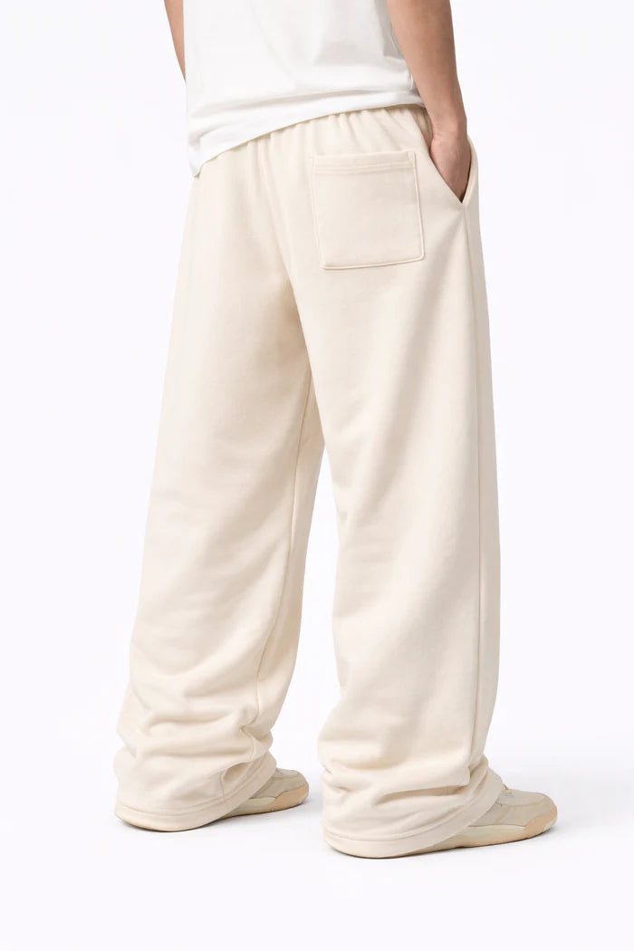 CLASSIC CREAM WIDE LEG BAGGY Sweatpant (350 GSM)