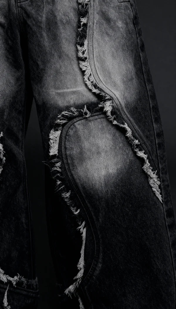 MIDNIGHT FADE DISTRESSED DENIM Pants