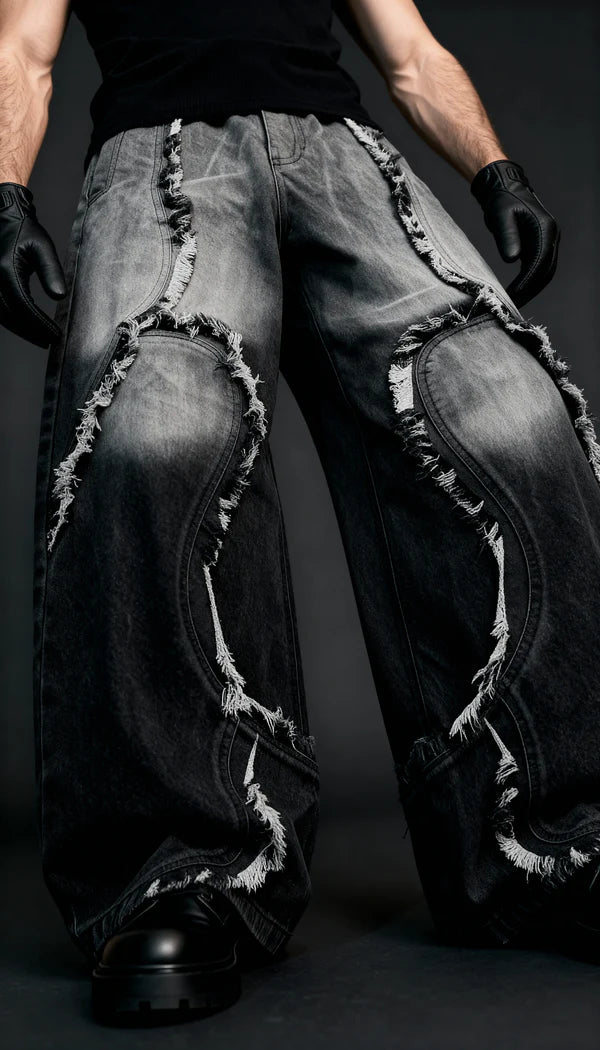 MIDNIGHT FADE DISTRESSED DENIM Pants