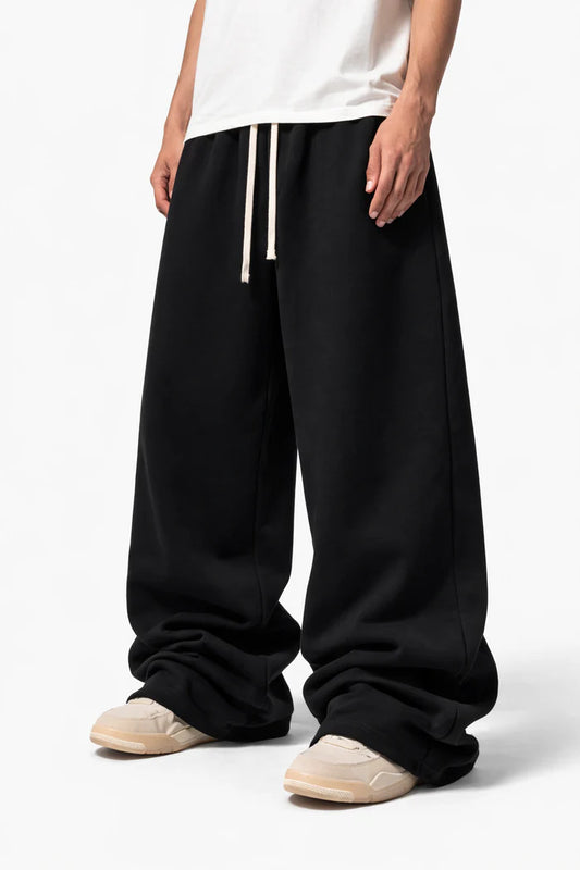SIGNATURE BLACK WIDE LEG BAGGY Sweatpant (350 GSM)