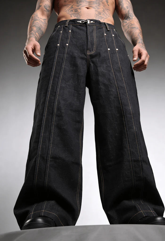 OBSIDIAN BLACK RAW DENIM Pants