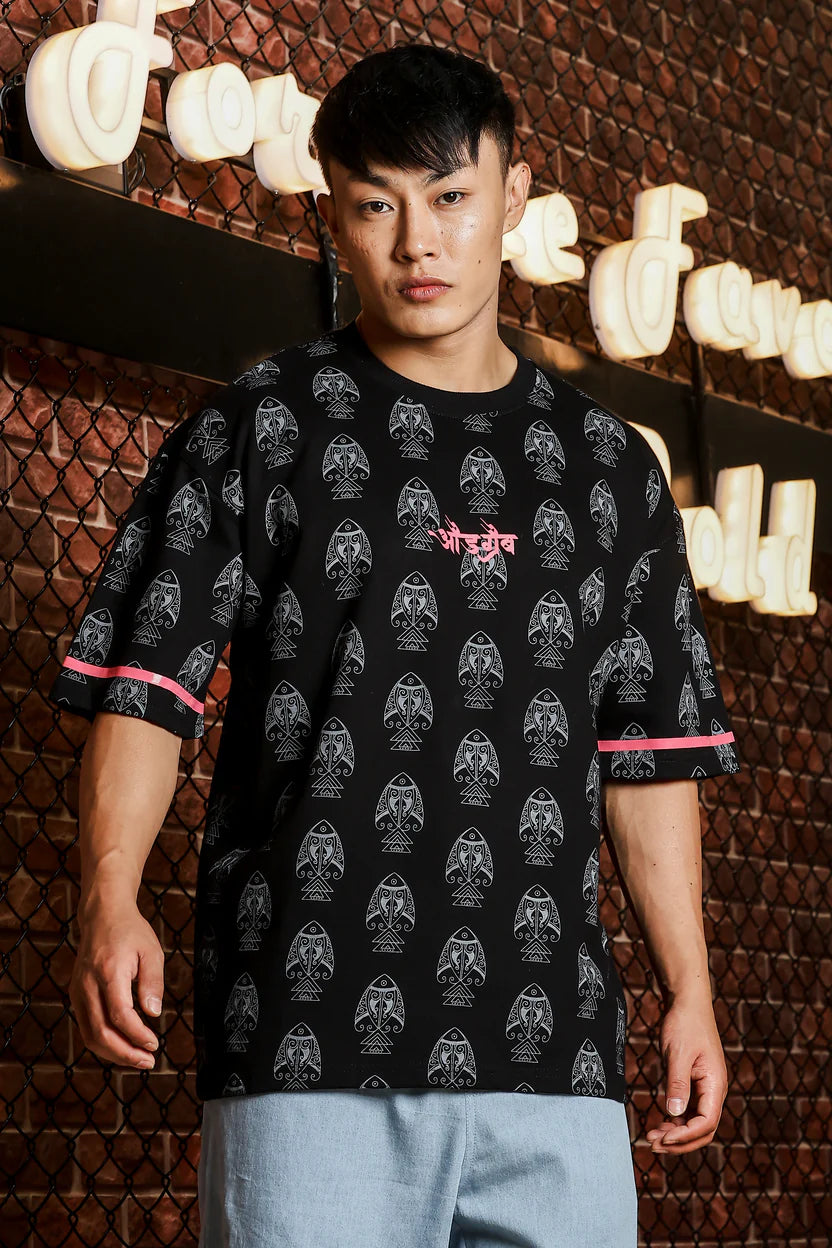 Panghat Oversized Black TEE