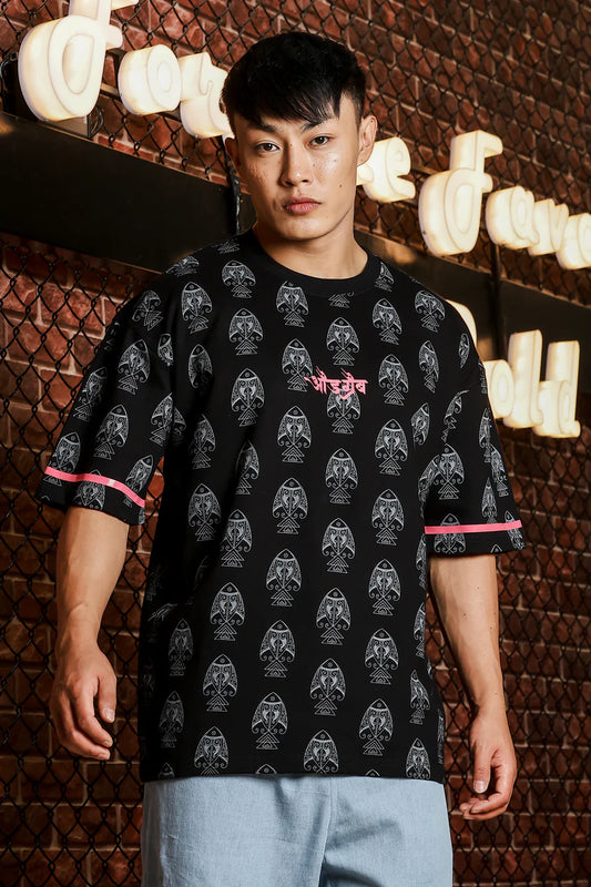 Panghat Oversized Black TEE