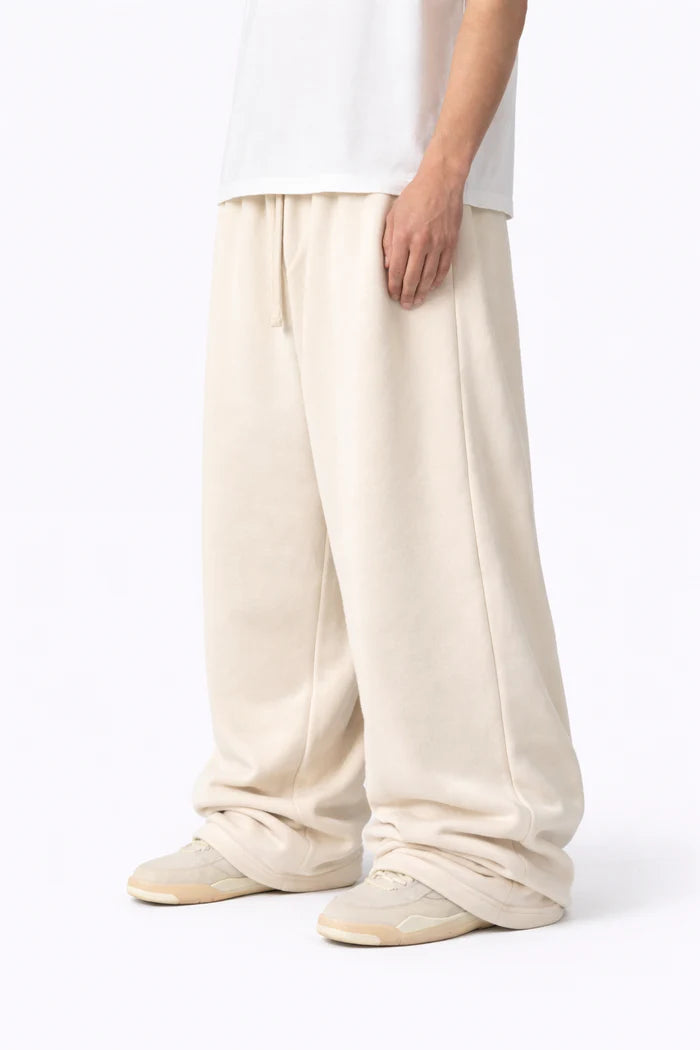 CLASSIC CREAM WIDE LEG BAGGY Sweatpant (350 GSM)