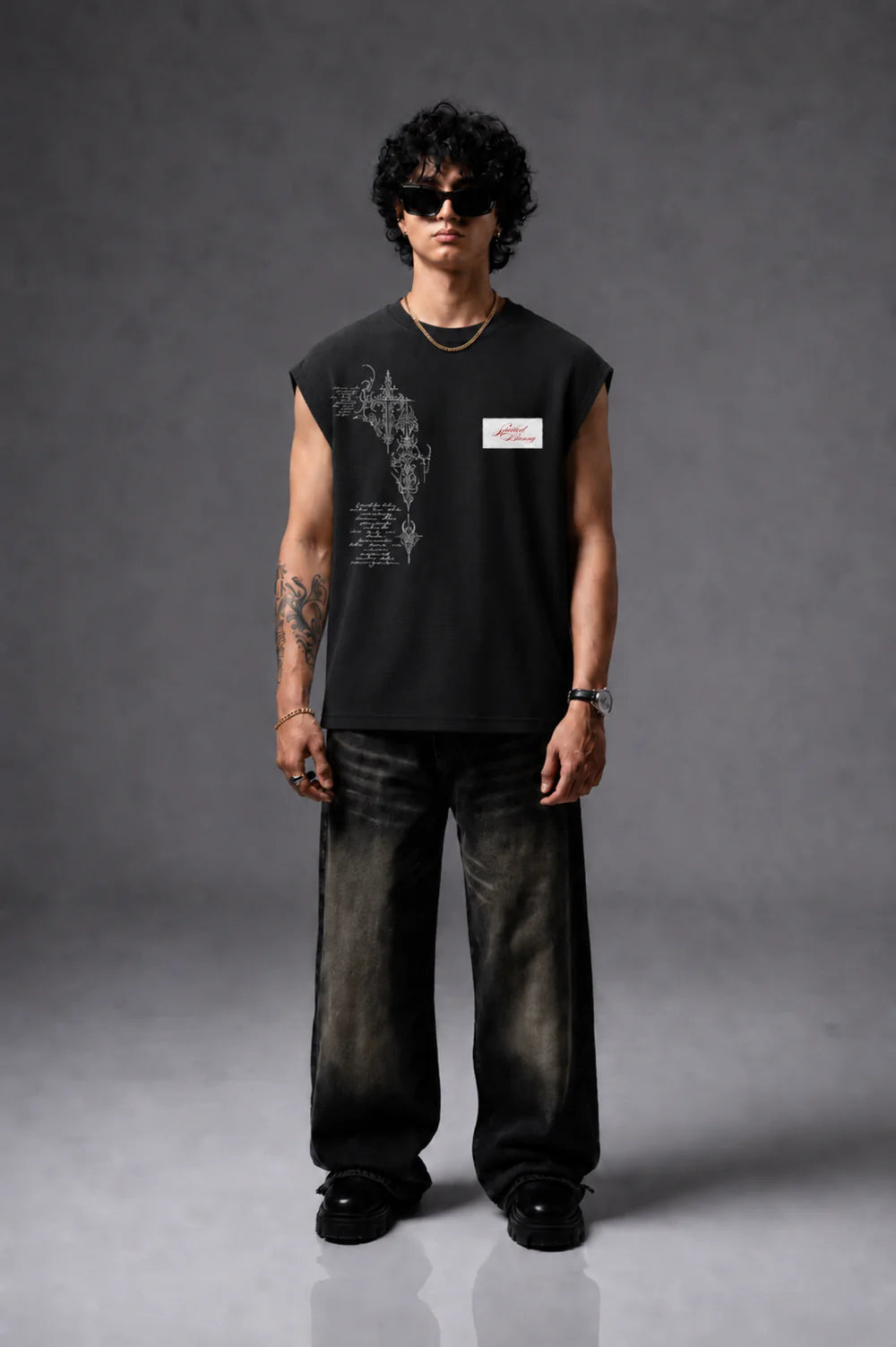 LOW VOID BOXY WAFFLE VEST TEE