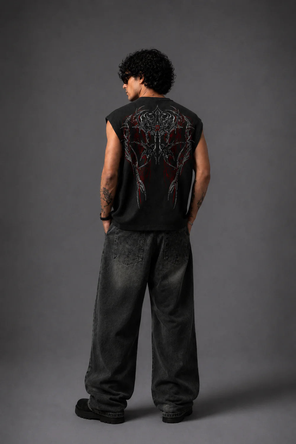 LOW VOID BOXY WAFFLE VEST TEE