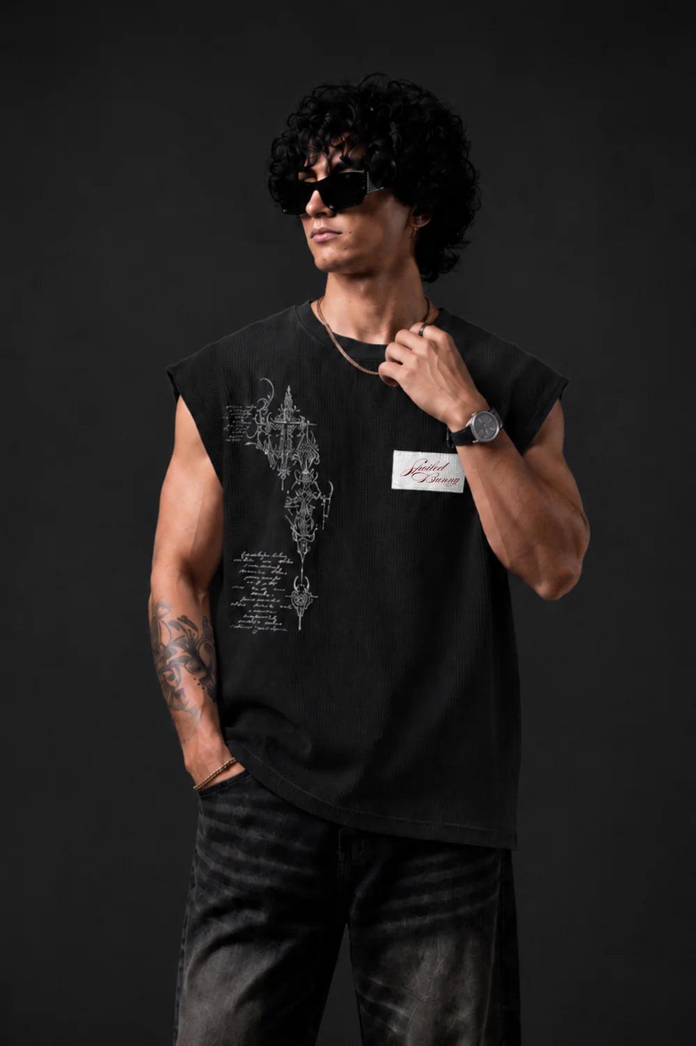 LOW VOID BOXY WAFFLE VEST TEE