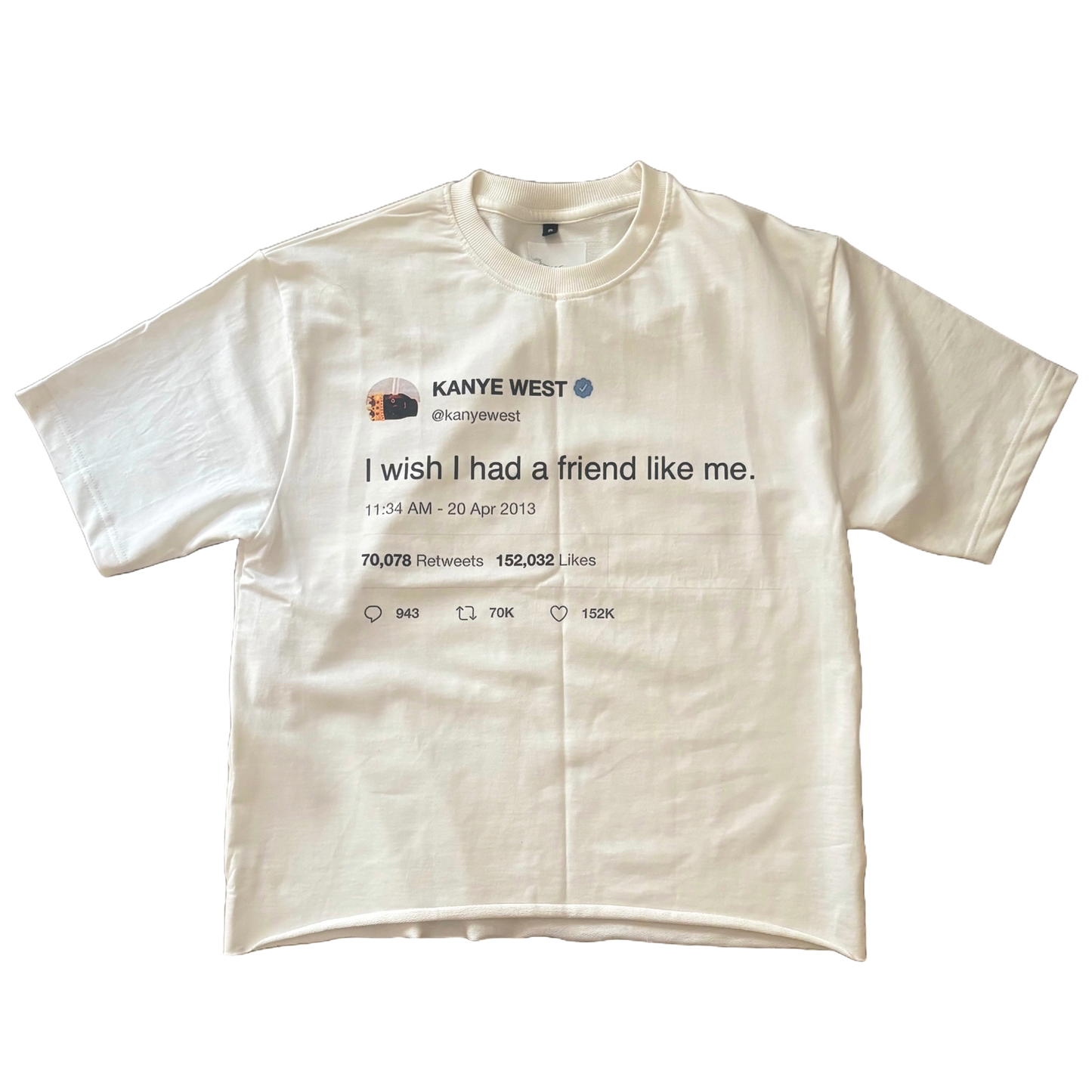 YE TWEET CROPPED TEE